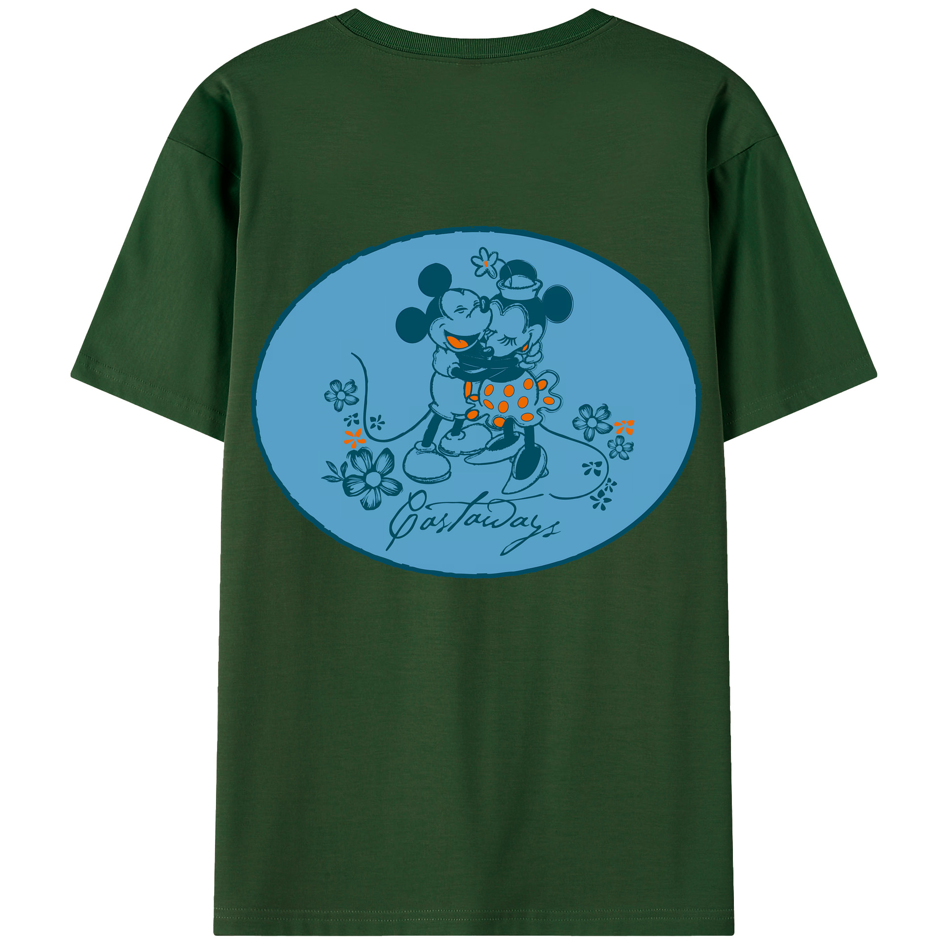 （画像用） ミッキーマウス Mickey Mouse 綿100％半袖Tシャツ（背面プリント）